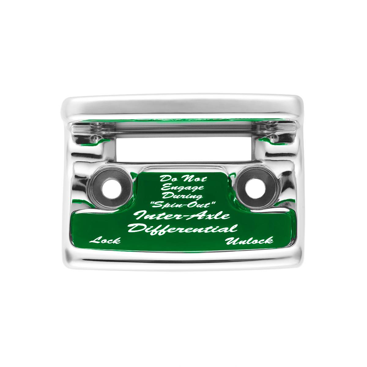 UNITED PACIFIC - UNITED PACIFIC - 21011 - PROTECCIÓN DEL INTERRUPTOR DE DIFERENCIAL/EJE DE PLÁSTICO CROMADO CON ETIQUETA BRILLANTE PARA FREIGHTLINER 1990-2010 CLASSIC-GREEN