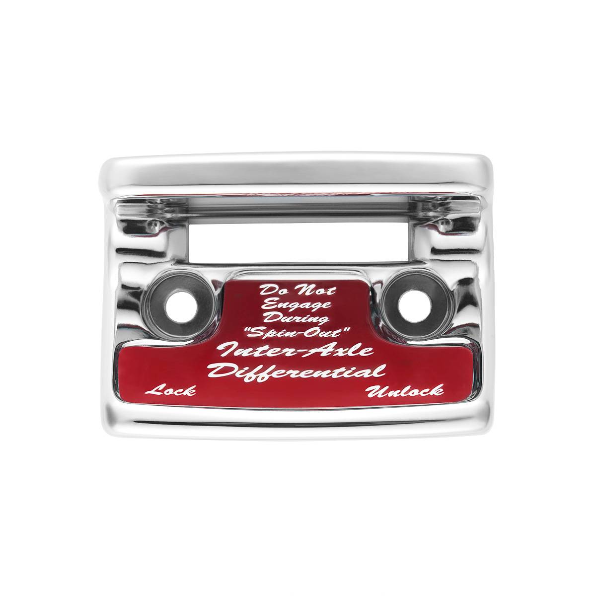 UNITED PACIFIC - UNITED PACIFIC - 21014 - PROTECCIÓN DEL INTERRUPTOR DE DIFERENCIAL/EJE DE PLÁSTICO CROMADO CON ETIQUETA BRILLANTE PARA FREIGHTLINER CLASSIC-ROJO 1990-2010