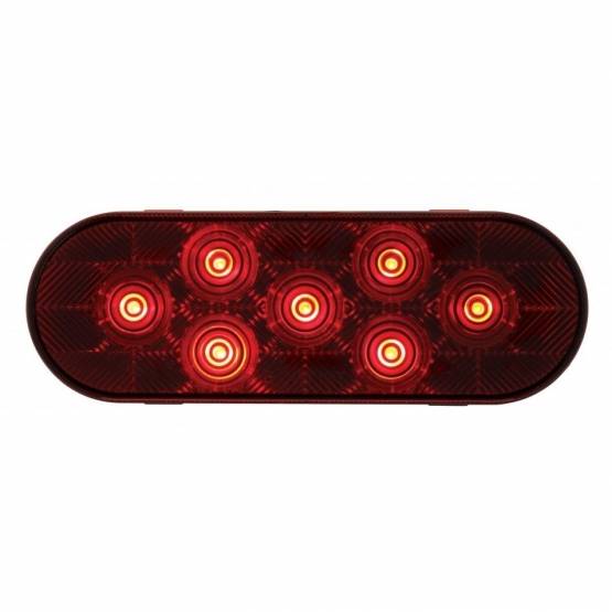 UNITED PACIFIC - UNITED PACIFIC - 36855 - LUZ OVALADA DE 7 LED (PARADA, GIRO Y TRASERA) - LED ROJA/LENTE ROJA