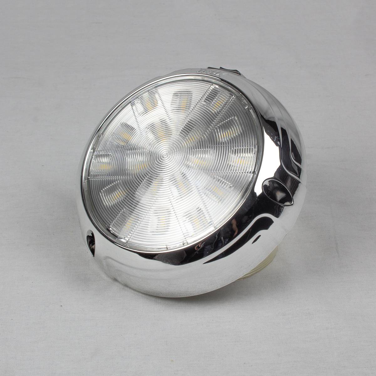 TRUX - TRUX - TLED-ID20 - LUZ INTERIOR TRUX REDONDA PETERBILT 18 LED 6 COLORES BLANCO/AZUL/ROJO/AMBAR/VERDE/MORADO CROMADA 12V