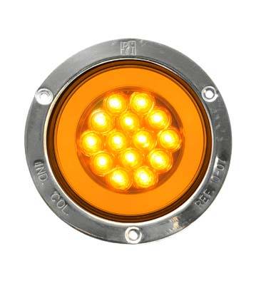 ATM - ATM - 1030A - PLAFON ATM 32 LEDS AMBAR REDONDO 4" HALO BISEL ACERO INOXIDABLE 12-24V