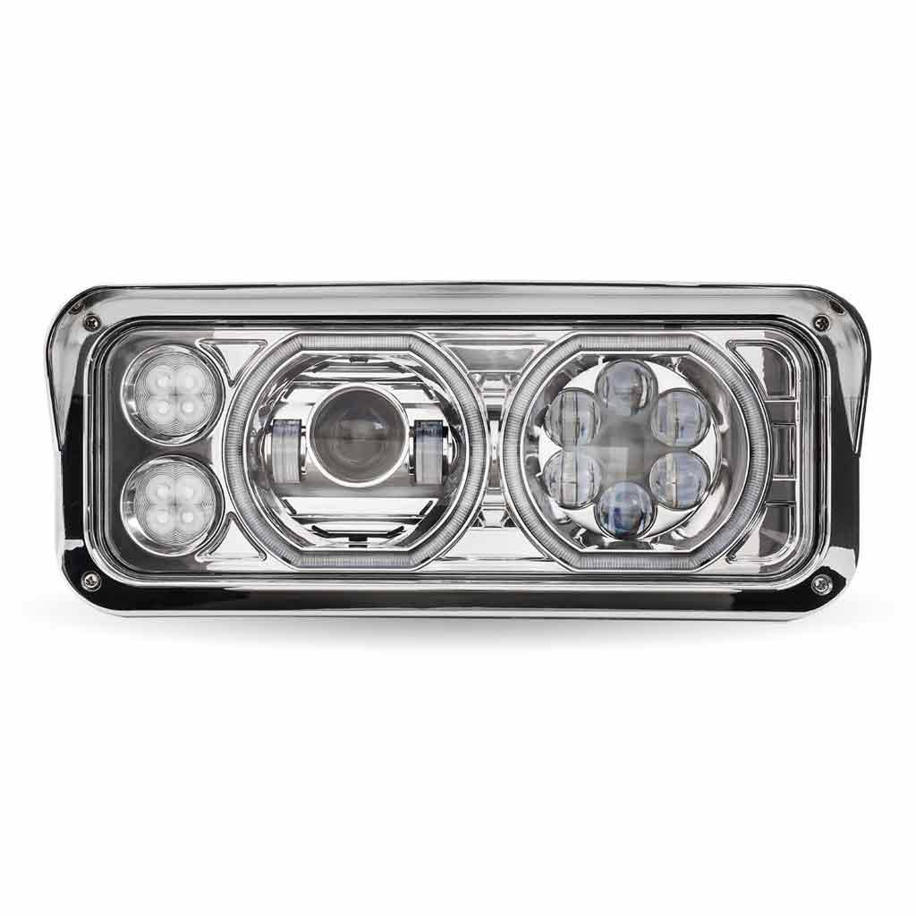 TRUX - TRUX - TLED-H121 - FARO TRUX UNIVERSAL LED CON AUXILIAR ANILLO HALO CROMADA LADO PASAJERO