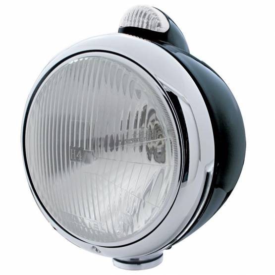 UNITED PACIFIC - UNITED PACIFIC - 31558 - GUÍA NEGRA FARO ESTILO 682-C H4 Y SEÑAL DE GIRO LED - LENTE TRANSPARENTE