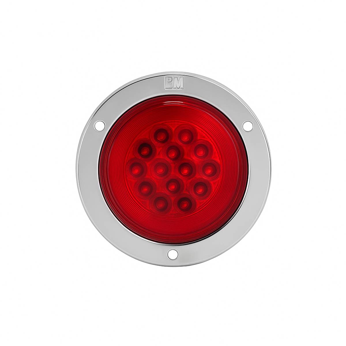 ATM - ATM - 1030R-P3 - PLAFON ATM 32 LEDS ROJO HALO REDONDO 4 PULG. BISEL ACERO CR 12-24V (3PIEZAS)