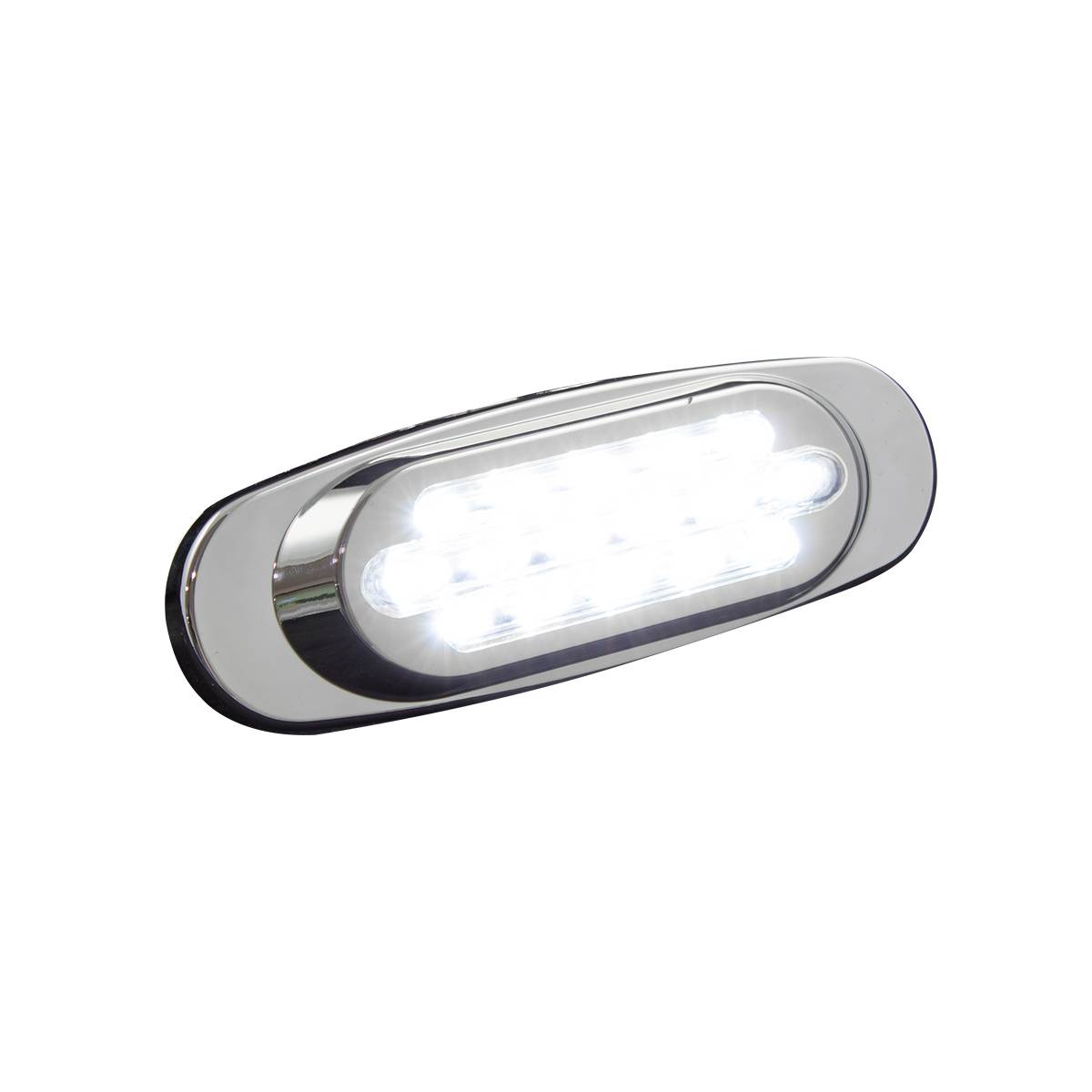 ATM - ATM - 1002B - PLAFON PLASTINOVA 16 LEDS BLANCO OVALADO BISEL CROMADO 12-24V