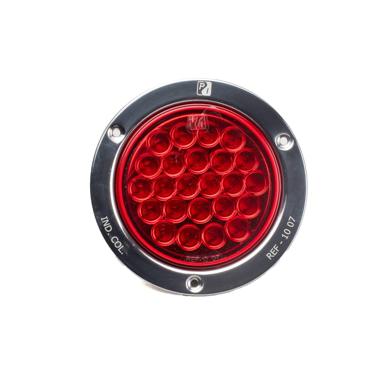 ATM - ATM - 1007R-P3 - PLAFON ATM 24 LEDS ROJO REDONDO 4 PULG BISEL ACERO INOX 12-24V 3 PIEZAS