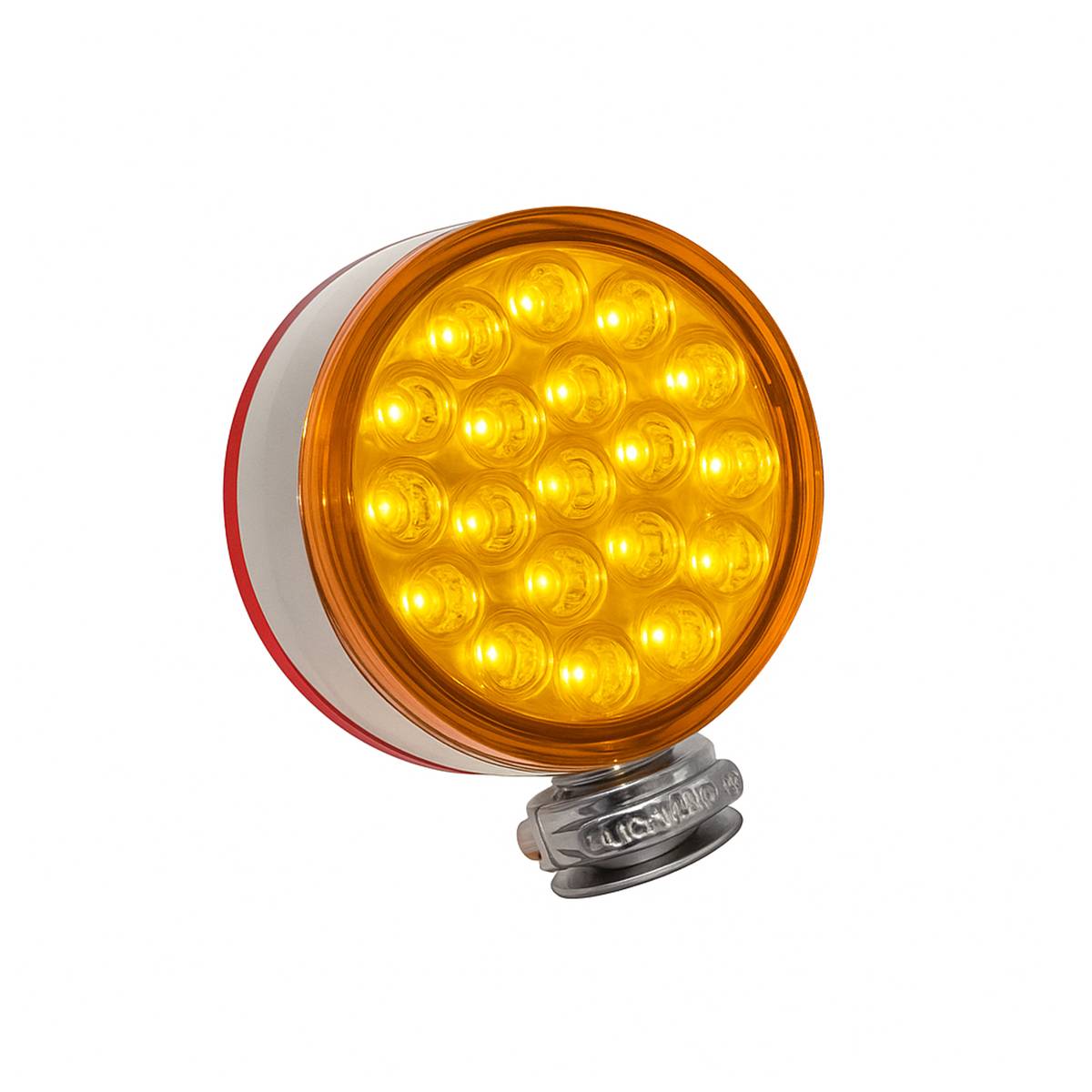 ATM - ATM - 1009 - LUZ DIRECCIONAL 38 LEDS AMBAR/ROJO 9 X 4 X 7.8 CENTIMETROS CON SOPORTE ABS CROMADA 12V