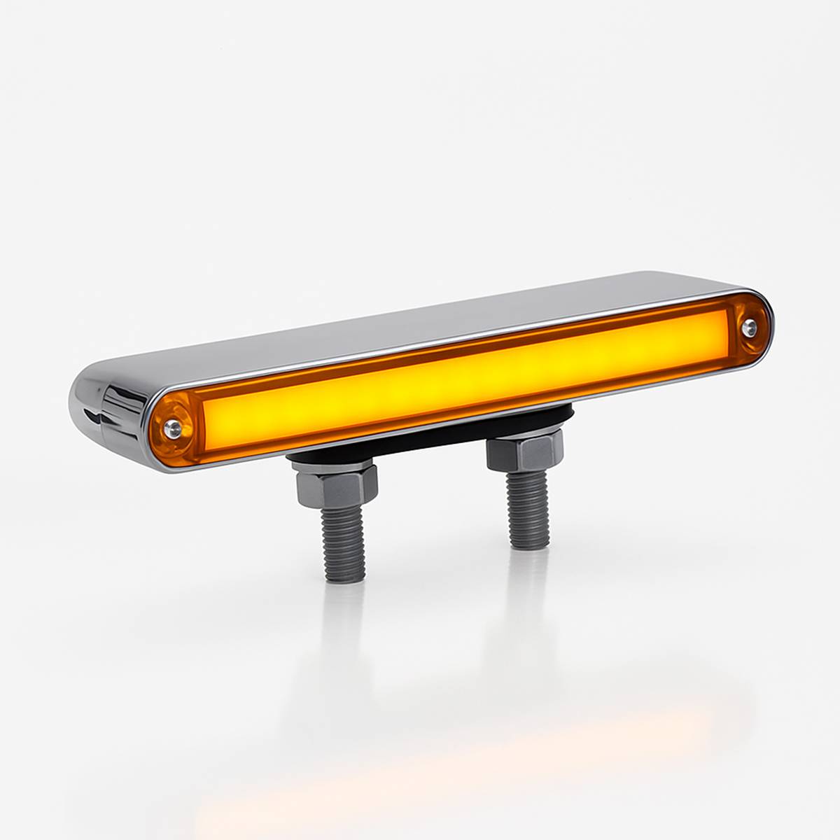 ATM - ATM - 1028H - LUZ SEMAFORO OVALADO MEDIANO HALO 3 16.9 X 5 X 4.7 CM 30 LEDS 12VPC SOPORTE ABS CROMADA