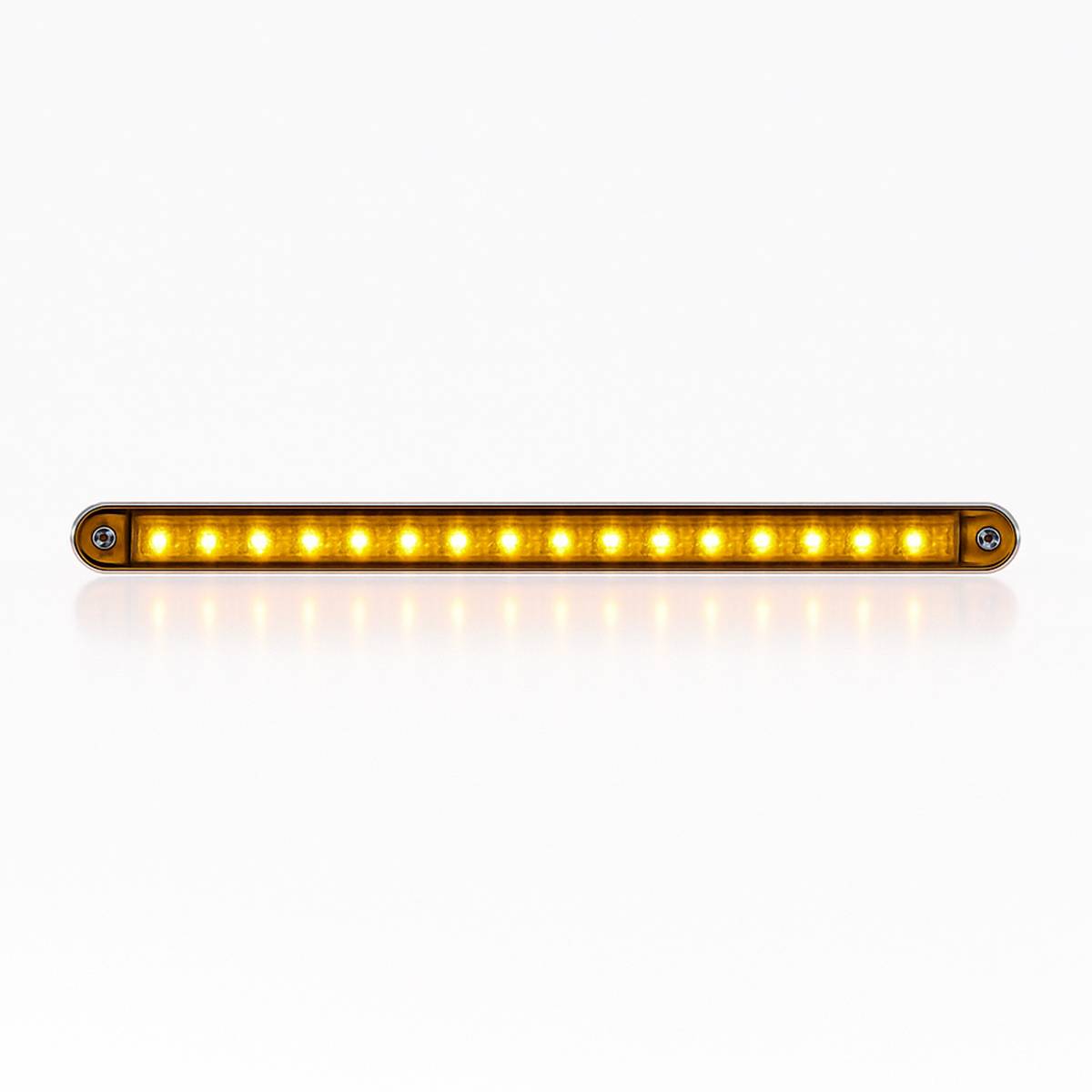 ATM - ATM - 1034A - PLAFON BARRA ATM 20 LEDS AMBAR 12" X 15/16" BISEL CROMADO 12-24V