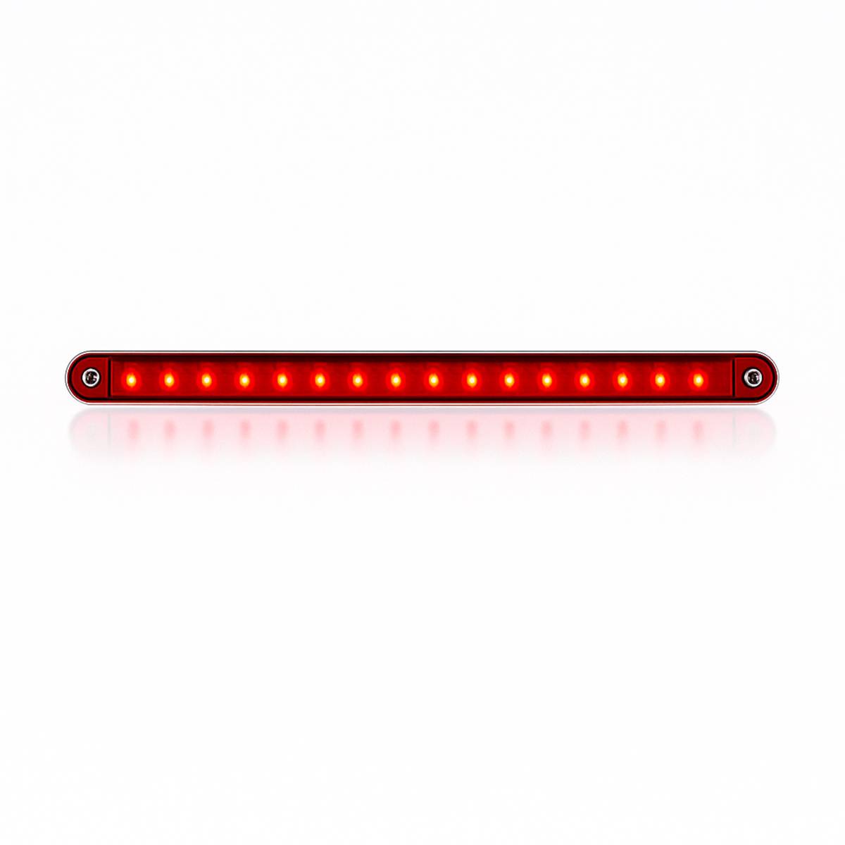 ATM - ATM - 1034R - PLAFON BARRA ATM 20 LEDS ROJO 12" X 15/16"BISEL PLASTICO CROMADO 12-24V