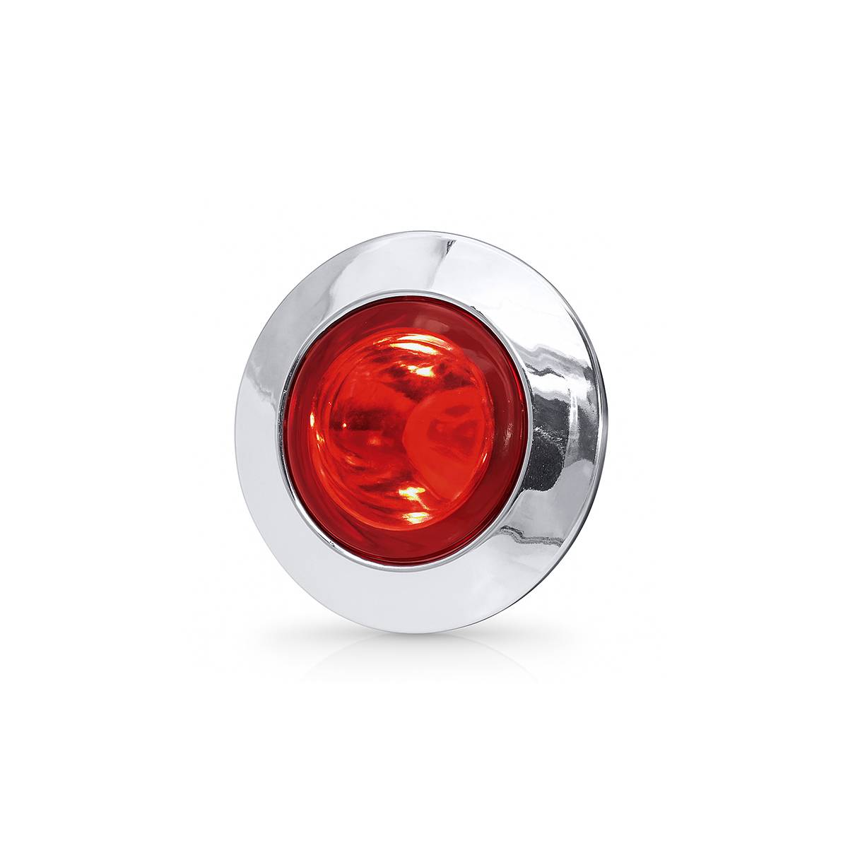 ATM - ATM - 1037R - PLAFON ATM 1 LED ROJO REDONDO 1/2" BISEL CROMADO 12-24V