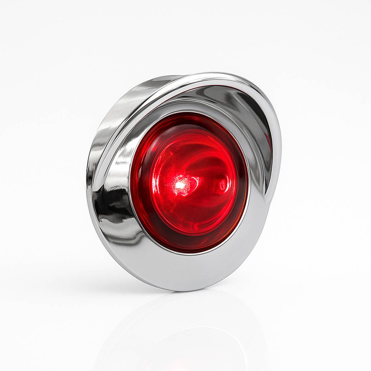 ATM - ATM - 1037VR - PLAFON ATM 1 LED ROJO REDONDO 1/2" BISEL CON VISERA CROMADO 12-24V