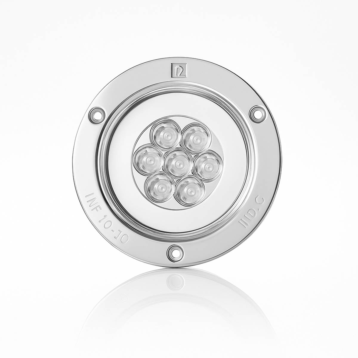 ATM - ATM - 1046 - PLAFON STOP 19 LEDS BLANCO HALO 3" X 8 CENTIMETROS ARO ACERO INOXIDABLE