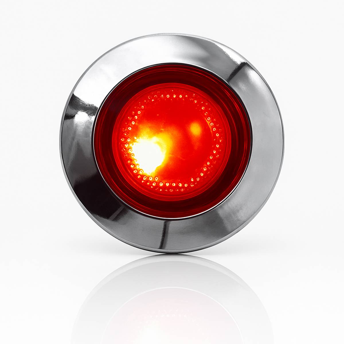 ATM - ATM - 1053R - PLAFON ATM 1 LED ROJO REDONDO 1" BISEL CROMADO 12-24V PAR