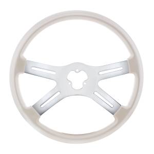 UNITED PACIFIC - UNITED PACIFIC - 88283 - VOLANTE DE 4 RADIOS DE COLOR VIBRANTE DE 18" - BLANCO PERLA