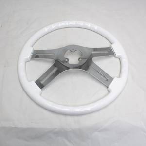 ATM - ATM - ATM-V4C18B - VOLANTE ATM CUATRO BRAZOS CROMADOS DE 18" BLANCO