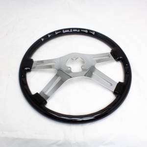 ATM - ATM - ATM-V4C18N - VOLANTE ATM CUATRO BRAZOS CROMADOS DE 18" NEGRO