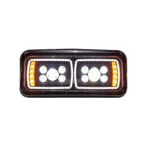 ATM - ATM - ATM-31157 - FARO ATM KENWORTH T800/T600/W900 FREIGHTLINER CLASIC PETERBILT 357/378/379 LEDS NEGRO LADO PASAJERO