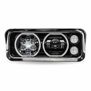 TRUX - TRUX - TLED-H122 - FARO TRUX KENWORTH T600/T800/W900A/W900B/W900L PETERBILT 365/378/379 LEDS HALO NEGRO LADO CHOFER