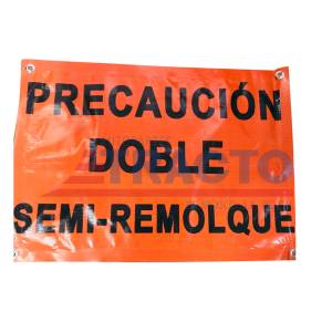 GENERICA - GENERICA-LPDS12060-LONA PRECAUCION DOBLE SEMIREMOLQUE 120 X 60 CENTIMETROS