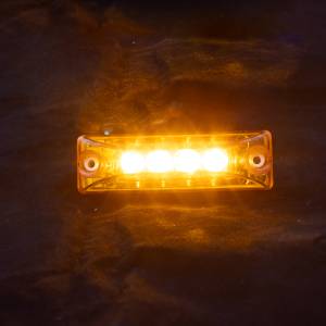 GENERICA - GENERICA-PPN0797-A-PLAFON 4 LEDS AMBAR RECTANGULAR SERIE 19 12V