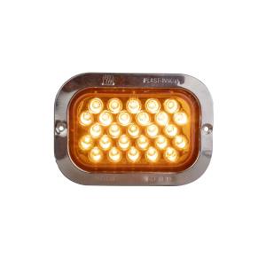 ATM - ATM - 1019A - PLAFON ATM 27 LEDS AMBAR RECTANGULAR 5 1/4" X 3 1/4" BISEL ACERO INOXIDABLE 12-24V