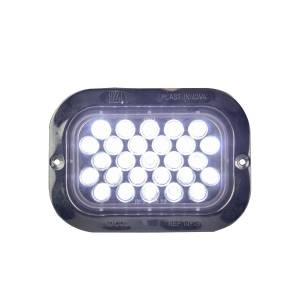ATM - ATM - 1019B - PLAFON ATM 27 LEDS BLANCO RECTANGULAR 5 1/4" X 3 1/4" BISEL ACERO CROMADO 12-24V