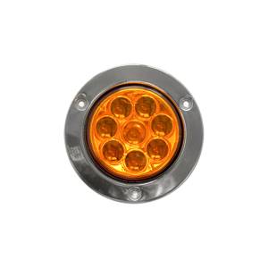 ATM - ATM - 1021A - PLAFON ATM 8 LEDS AMBAR REDONDO 2 1/2" BISEL ACERO INOXIDABLE 12-24V