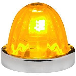 GRAND GENERAL - GRAND GENERAL - 92426GG - PLAFÓN GRAND GENERAL ÁMBAR CLARO 3.5" X 2 11/16" CON LENTE DE CRISTAL PLUS.