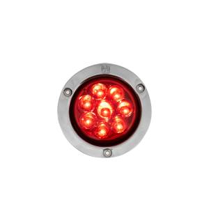 ATM - ATM - 1021R - PLAFON ATM 8 LEDS ROJO REDONDO 2 1/2" BISEL ACERO INOXIDABLE 12-24V