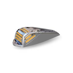 TRUX - TRUX - TLED-FX98 - PLAFON TRUX 46 LEDS ZEPELIN CUADRADO AMBAR/AZUL MICA CLARA BISEL CROMADO 12V