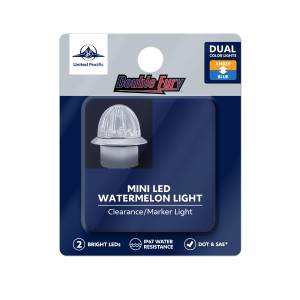 UNITED PACIFIC - UNITED PACIFIC - 39231 - LUZ DOBLE FURY MINI SANDÍA DE 4 LED DE 3/4" CON LENTE TRANSPARENTE (LIQUIDACIÓN/MARCADOR) - LED ÁMBAR Y AZUL