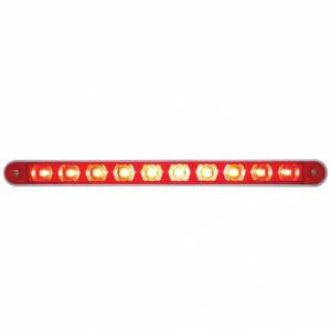 UNITED PACIFIC - UNITED PACIFIC - 39307 - BARRA DE LUCES DE 10 LED DE 9" CON BISEL (PARADA, GIRO Y COLA) - LED ROJO/LENTE ROJA