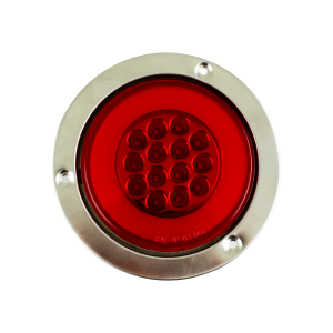 ILUMINATI - ILUMINATI - D1030RW - PLAFON 32 LEDS ROJO REDONDO 4" HALO BISEL ACERO INOXIDABLE 12-24V
