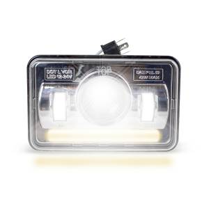 ATM - ATM - 130288 - UNIDAD RECTANGULAR ATM DE 3 LEDS ALTO PODER CON LUPA Y BARRA COLOR AMBAR DE 9 LEDS LUZ BAJA 4" X 6"
