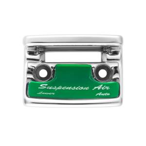 UNITED PACIFIC - UNITED PACIFIC - 21027 - PROTECCIÓN DEL INTERRUPTOR DE AIRE DE SUSPENSIÓN DE PLÁSTICO CROMADO CON ETIQUETA BRILLANTE PARA FREIGHTLINER 1990-2010 CLASSIC-GREEN