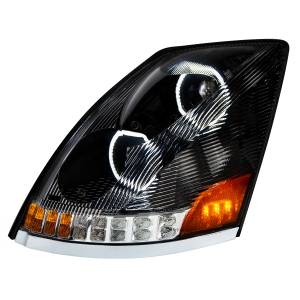 UNITED PACIFIC - UNITED PACIFIC - 35751 - FARO NEGRO DE 10 LED PARA VOLVO VN/VNL 2003-2017 - LADO DEL CONDUCTOR