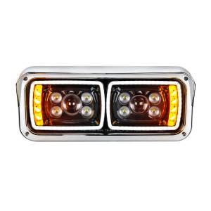 UNITED PACIFIC - UNITED PACIFIC - 35825 - FARO DE PROYECCIÓN "BLACKOUT" DE 10 LED DE ALTA POTENCIA CON SEÑAL DE GIRO LED Y BARRA DE LUCES DE POSICIÓN - CONDUCTOR