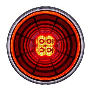 UNITED PACIFIC - UNITED PACIFIC - 36566 - LUZ REDONDA DEL ABISMO DE 13 LED DE 4" (PARADA, GIRO Y COLA) - LED ROJO/LENTE TRANSPARENTE