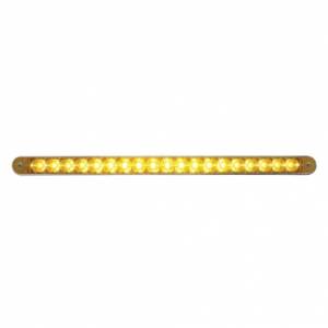 UNITED PACIFIC - UNITED PACIFIC - 37940 - BARRA DE LUCES DE SEÑAL DE GIRO REFLECTORA DE 19 LED DE 12" CON BISEL - LED ÁMBAR/LEENTE ÁMBAR