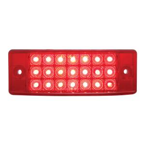 UNITED PACIFIC - UNITED PACIFIC - 38257 - LUZ RECTANGULAR REFLECTOR DE 21 LED (LIQUIDACIÓN/MARCADOR) - LED ROJO/LENTE ROJA