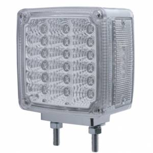 UNITED PACIFIC - UNITED PACIFIC - 39379 - LUZ DE SEÑAL DE GIRO DE DOBLE CARA REFLECTOR DE 39 LED (CONDUCTOR) - LED ÁMBAR Y ROJO/LENTE TRANSPARENTE