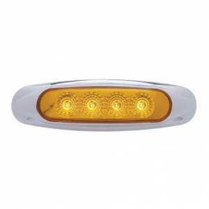UNITED PACIFIC - UNITED PACIFIC - 39398 - LUZ REFLECTORA DE 4 LED (LIQUIDACIÓN/MARCADOR) - LED ÁMBAR/LENTE ÁMBAR