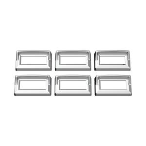 UNITED PACIFIC - UNITED PACIFIC - 40957 - CUBIERTAS DE PLÁSTICO CROMADO PARA ETIQUETAS DE INTERRUPTOR CON VISERA PARA KENWORTH DE 2005 Y ANTIGUOS (PAQUETE DE 6)