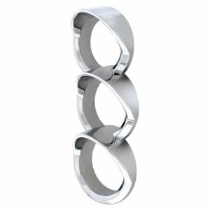 UNITED PACIFIC - UNITED PACIFIC - 41755 - BISEL DE GRUPO DE CALIBRE 3 DEL TABLERO CENTRAL DE PLÁSTICO CROMADO CON VISERA PARA PETERBILT 579-DERECHO 2013-2021