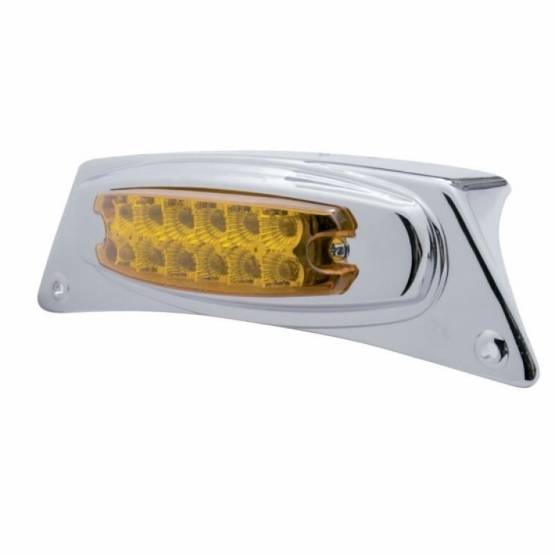 UNITED PACIFIC - UNITED PACIFIC - 39870 - SOPORTE DE LUZ PARA GUARDABARROS CROMADO CON LUZ REFLECTORA DE 12 LED - LED ÁMBAR/LENTE ÁMBAR