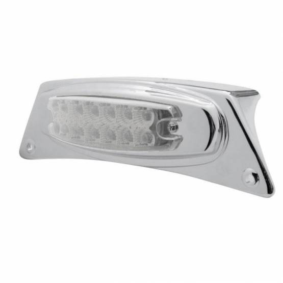 UNITED PACIFIC - UNITED PACIFIC - 39871 - SOPORTE DE LUZ PARA GUARDABARROS CROMADO CON LUZ REFLECTORA DE 12 LED - LED ÁMBAR/LENTE TRANSPARENTE
