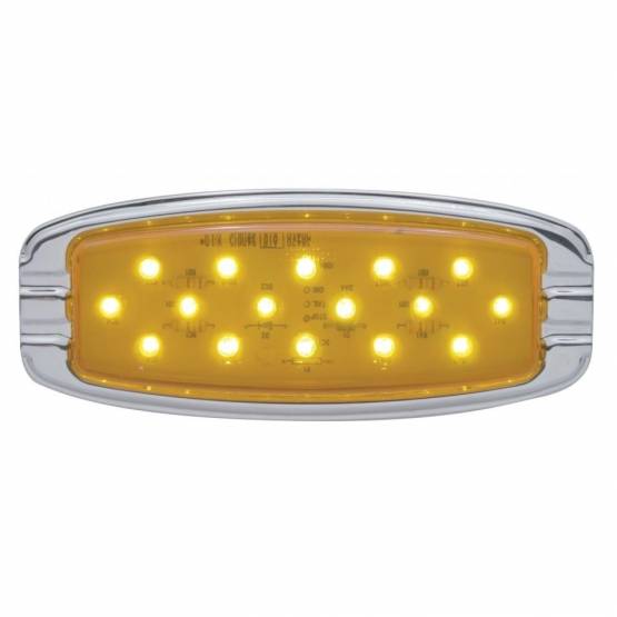 UNITED PACIFIC - UNITED PACIFIC - 39939 - LUZ RETRO DE 16 LED (LIQUIDACIÓN/MARCADOR) - MONTAJE EMPOTRADO - LED ÁMBAR/LENTE ÁMBAR