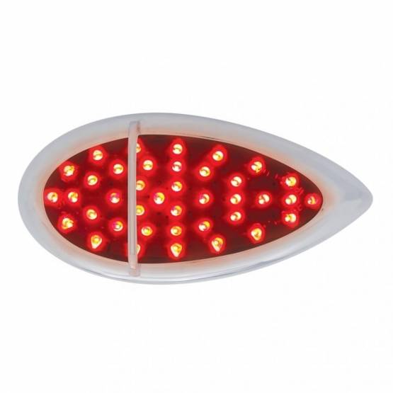 UNITED PACIFIC - UNITED PACIFIC - 39944 - LUZ EN "LÁGRIMA" DE MONTAJE EMPOTRADO DE 39 LED (PARADA, GIRO Y TRASERA) - LED ROJO/LENTE ROJA