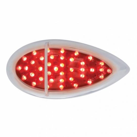 UNITED PACIFIC - UNITED PACIFIC - 39948 - LUZ EN "LÁGRIMA" DE 39 LED DE MONTAJE EMPOTRADO (PARADA, GIRO Y TRASERA) - LED ROJO/LENTE CROMADA